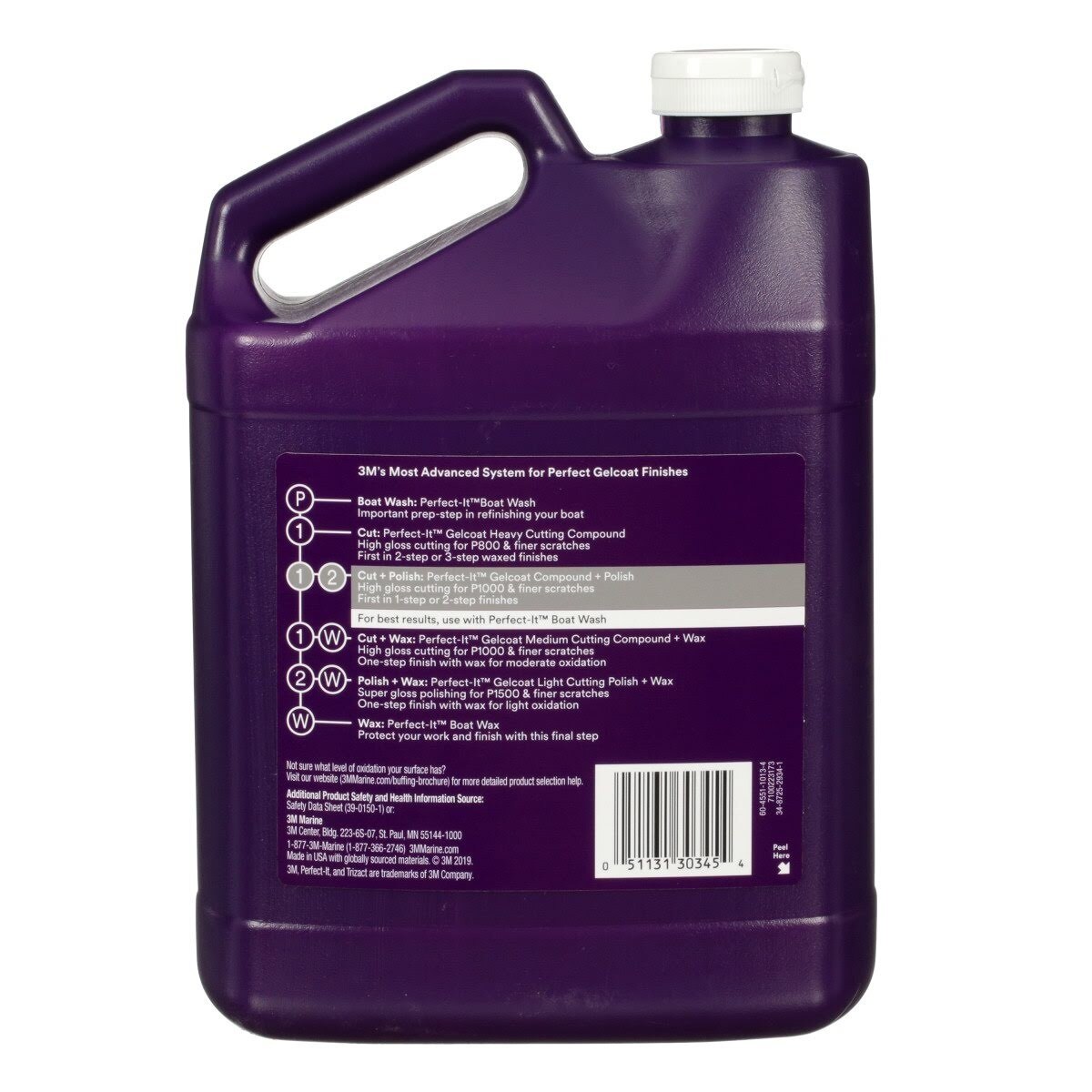 3M Perfect-It Gelcoat Compound and Polish, Professional Grade, Liquid, White, 1 gal (30345) (7100223173) (4 Pack) - 4