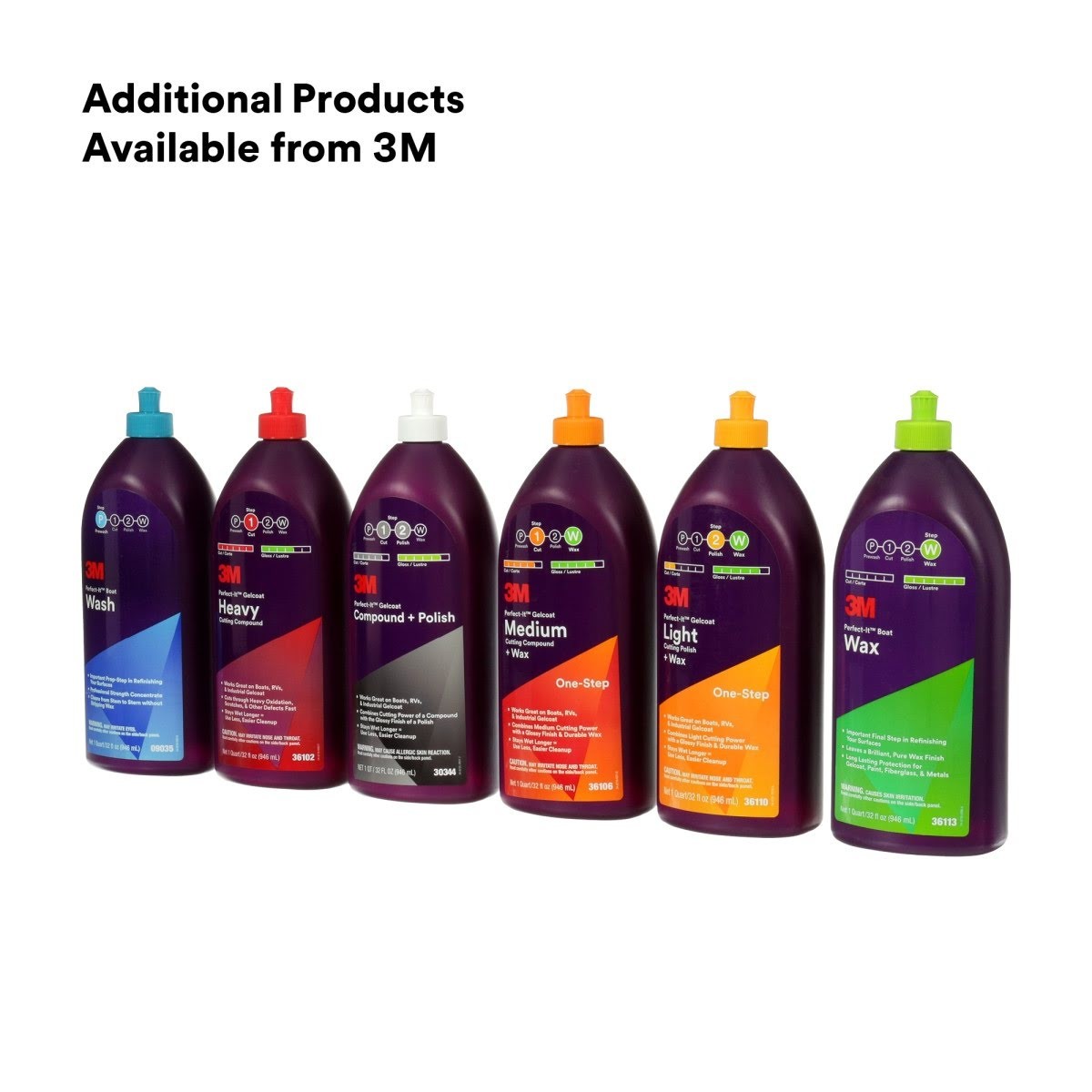 3M Perfect-It Gelcoat Compound and Polish, Professional Grade, Liquid, White, 1 gal (30345) (7100223173) (4 Pack) - 9