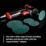 3M 36534 Green Corps Roloc Abrasive Disc, 40 Grit, Green, 3 in, Cloth Backing, Quick Change for Grinding and Coating Removal (7100225151) (250 Pack) - 6