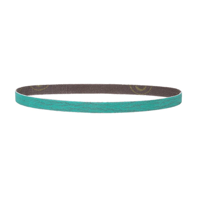 3M 36517 Green Corps Abrasive File Belt, 60 Grit, Ceramic Aluminum Oxide, Green, 1/2 in x 18 in (7100226310) (100 Pack)