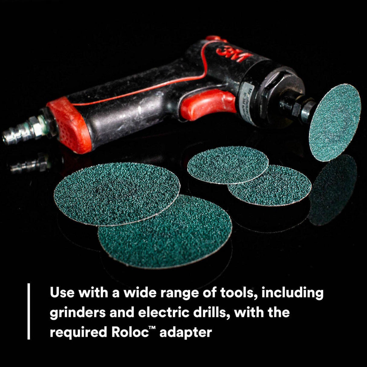 3M 36525 Green Corps Roloc Abrasive Disc, 40 Grit, Green, 2 in (7100226311) (250 Pack) - 5