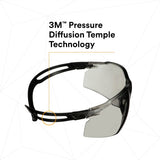 3M SF507AF-BLK SecureFit 500 Series Safety Glasses, IO Gray Anti Fog Anti Scratch Lens, Black Frame, ANSI Z87 (7100228721) (20 Pack) - 9