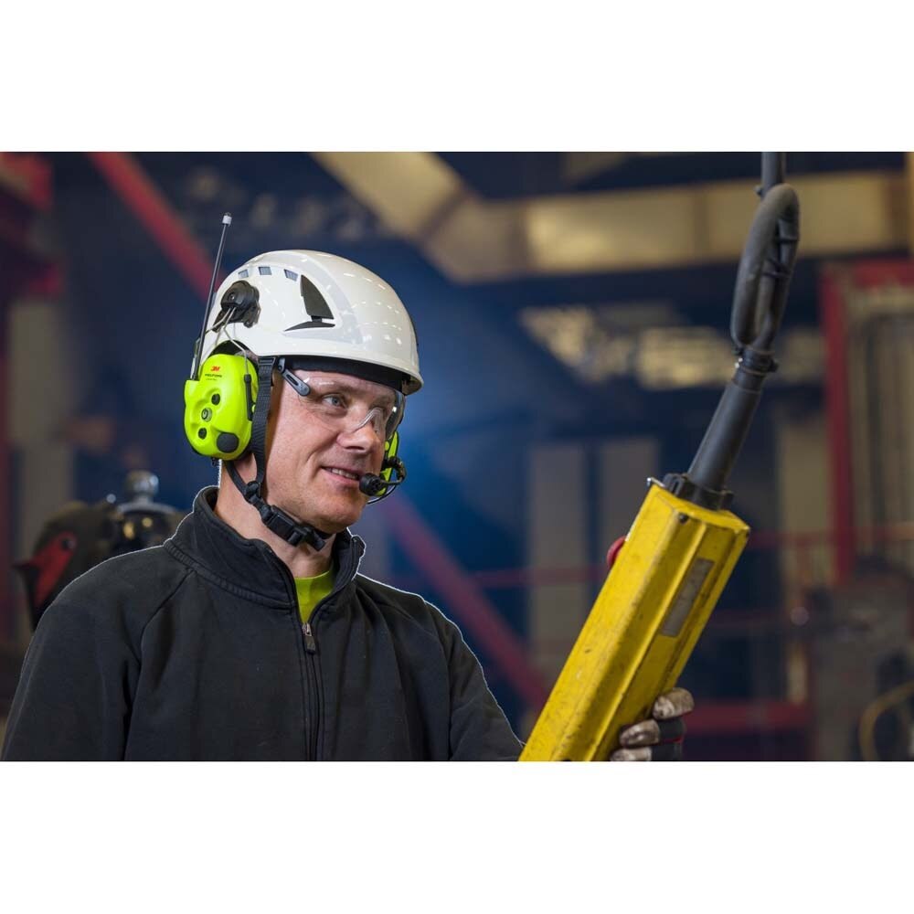 3M 7100228966 PELTOR LiteCom Plus Headset MT73H7P3E4610NA, Hearing Protector Attaches to Hard Hat, 2-Way Radio, Noise-Cancelling Speech Microphone, Hands-Free Protective Communication - 3