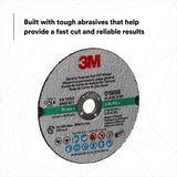 3M 01988 General Purpose Cut Off Wheel, Aluminum Oxide, Black, 3 in x 1/16 in x 3/8 in (7100229881) (50 Pack) - 4