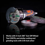 3M 01988 General Purpose Cut Off Wheel, Aluminum Oxide, Black, 3 in x 1/16 in x 3/8 in (7100229881) (50 Pack) - 7