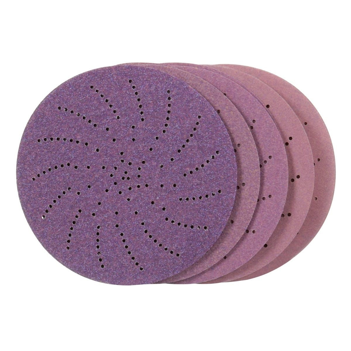 3M 732U Xtract Hookit Paper Disc, Assorted 80+ to 220+, C Weight, Purple, 5 in, 500LG (7100230325) (300 Pack) - 4