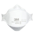 3M 9205+ BULK Aura N95 Particulate Respirator, Flat Fold 3-Panel, Standard Size, White, Individually Wrapped (7100232940) (440 Pack)