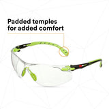 3M S1201SGAF-TKT Solus Safety Glasses Anti Fog Clear Lens Green Black Frame with Gasket and Strap (7100233038) (20 Pack) - 5