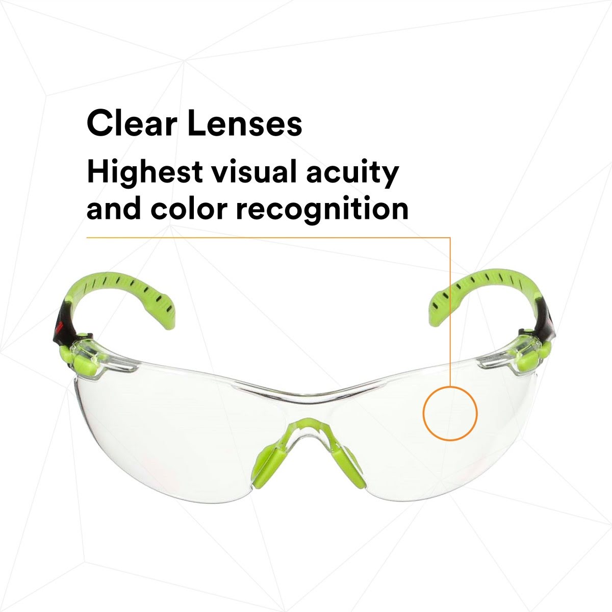 3M S1201SGAF-TKT Solus Safety Glasses Anti Fog Clear Lens Green Black Frame with Gasket and Strap (7100233038) (20 Pack) - 7