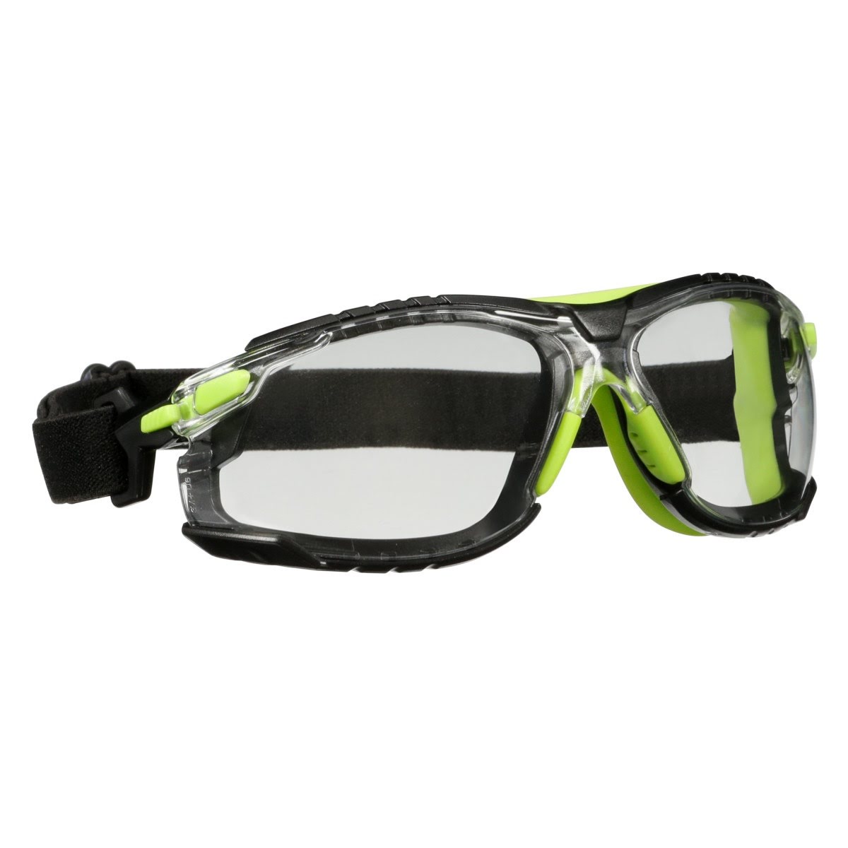3M S1201SGAF-TSKT Solus 1000 Series Safety Glasses, Green/Black, Scotchgard Anti-Fog Coating, Clear Lens, TPE Gasket and Strap (7100234544) (20 Pack) - 10