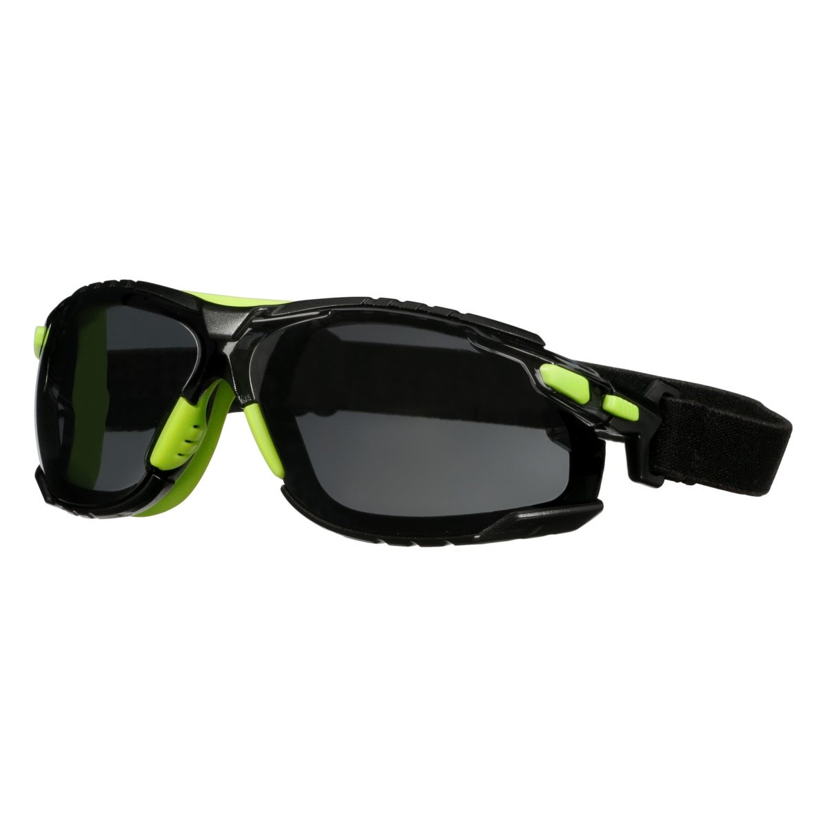 3M S1202SGAF-TSKT Solus 1000 Series Safety Glasses, Green Black, Gray Anti Fog Anti Scratch Lens, TPE Gasket with Strap (7100235154) (20 Pack) - 4