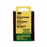 3M 7100237078 Sanding Sponge 908-ESF Dual Grit Block, 3-3/4 in x 2-5/8 in x 1 in, Fine/Medium