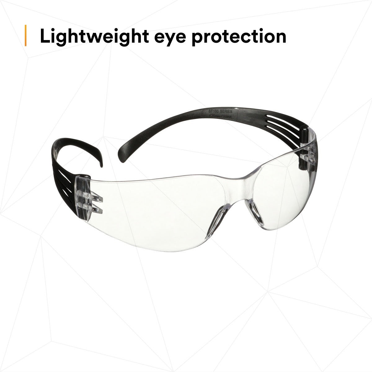 3M SF101AF-BLK SecureFit 100 Series, Black Temples, Clear Anti-Fog/Anti-Scratch Lens (7100238175) (100 Pack) - 10