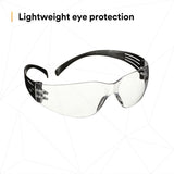 3M SF101AF-BLK SecureFit 100 Series, Black Temples, Clear Anti-Fog/Anti-Scratch Lens (7100238175) (100 Pack) - 10