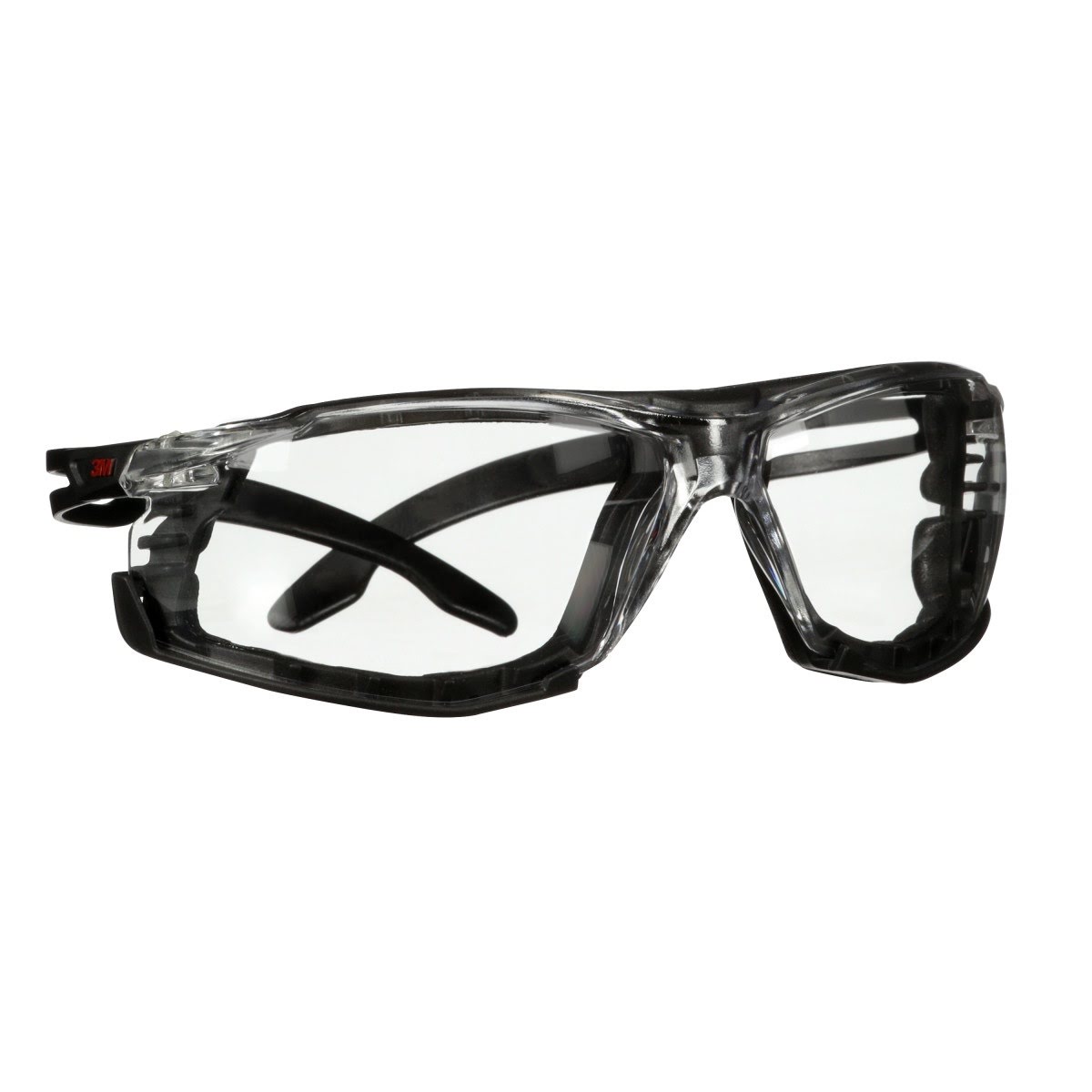 3M SF501SGAF-BLK-FM SecureFit 500 Series Safety Glasses, Anti-Fog Coating, Anti-Scratch Clear Lens, Black Frame with Foam Gasket, ANSI-ISEA Z87.1-2020 (7100238909) (400 Pack) - 3