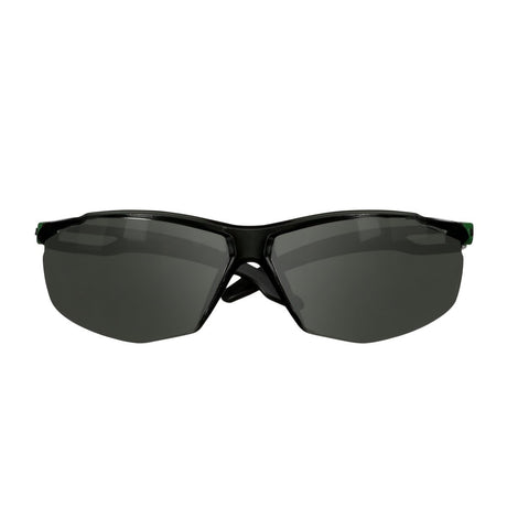 3M SF530AF-GRN SecureFit 500 Series Safety Glasses ANSI Z87 Impact Rated IR 3.0 Gray Anti Fog Anti Scratch Lens Black Green Frame (7100239086) (20 Pack)