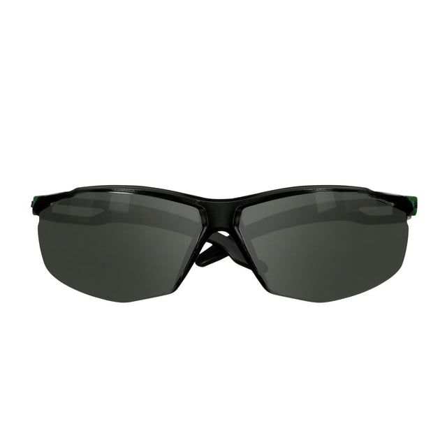 3M SF530AF-GRN SecureFit 500 Series Safety Glasses ANSI Z87 Impact Rated IR 3.0 Gray Anti Fog Anti Scratch Lens Black Green Frame (7100239086) (20 Pack)