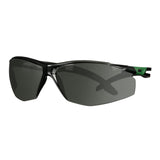 3M SF530AF-GRN SecureFit 500 Series Safety Glasses ANSI Z87 Impact Rated IR 3.0 Gray Anti Fog Anti Scratch Lens Black Green Frame (7100239086) (20 Pack) - 2