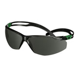 3M SF530AF-GRN SecureFit 500 Series Safety Glasses ANSI Z87 Impact Rated IR 3.0 Gray Anti Fog Anti Scratch Lens Black Green Frame (7100239086) (20 Pack) - 5