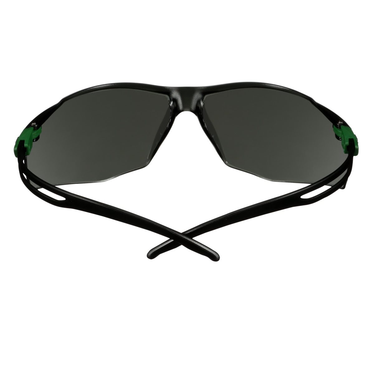 3M SF530AF-GRN SecureFit 500 Series Safety Glasses ANSI Z87 Impact Rated IR 3.0 Gray Anti Fog Anti Scratch Lens Black Green Frame (7100239086) (20 Pack) - 9