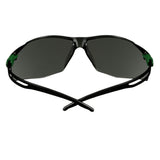 3M SF530AF-GRN SecureFit 500 Series Safety Glasses ANSI Z87 Impact Rated IR 3.0 Gray Anti Fog Anti Scratch Lens Black Green Frame (7100239086) (20 Pack) - 9
