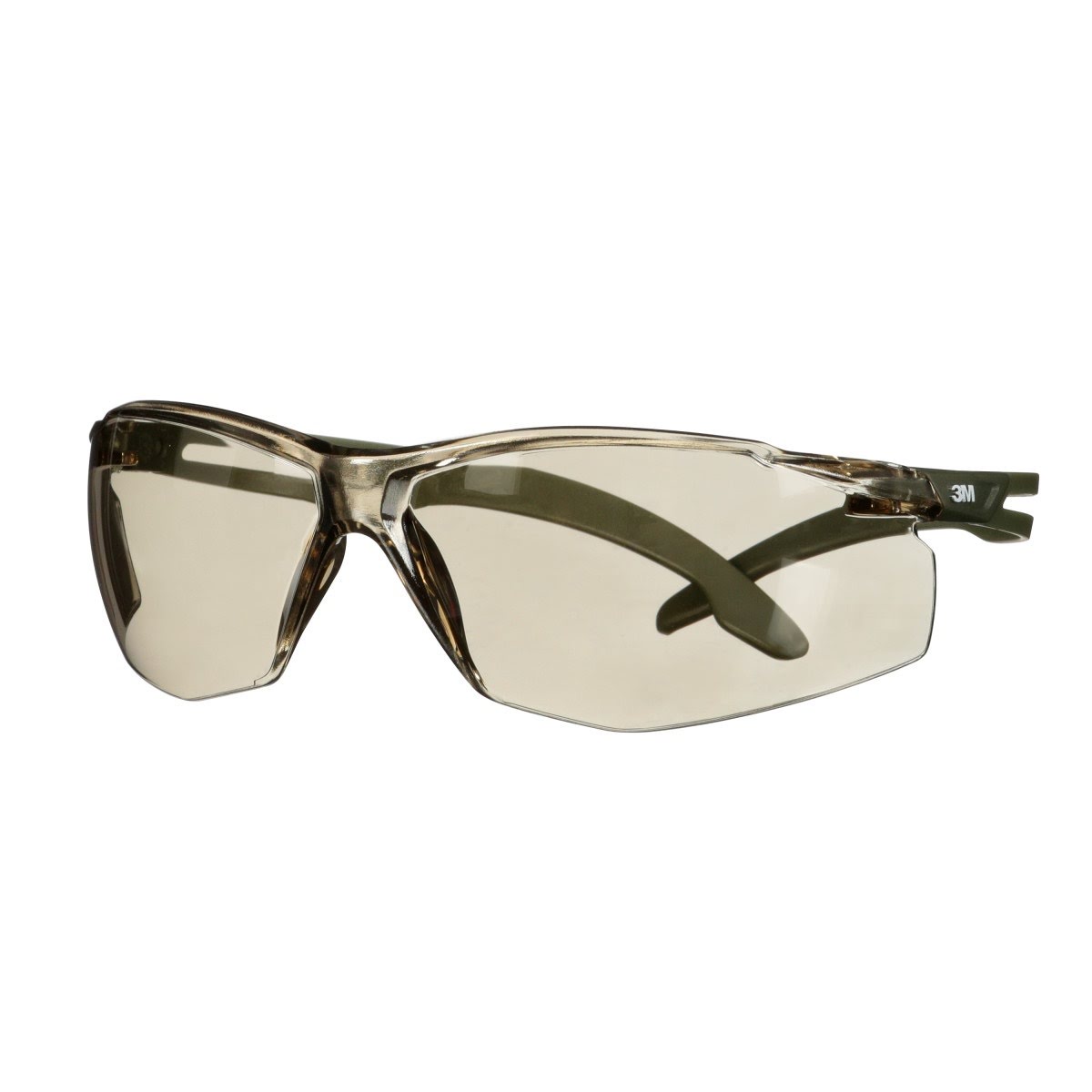 3M SecureFit 500 Series Safety Glasses, Scotchgard Anti Fog Coating, Anti Scratch, Light Brown Lens, Olive Frame, ANSI Z87.1-2020 (SF528SGAF-DGR) (7100239191) (20 Pack) - 2