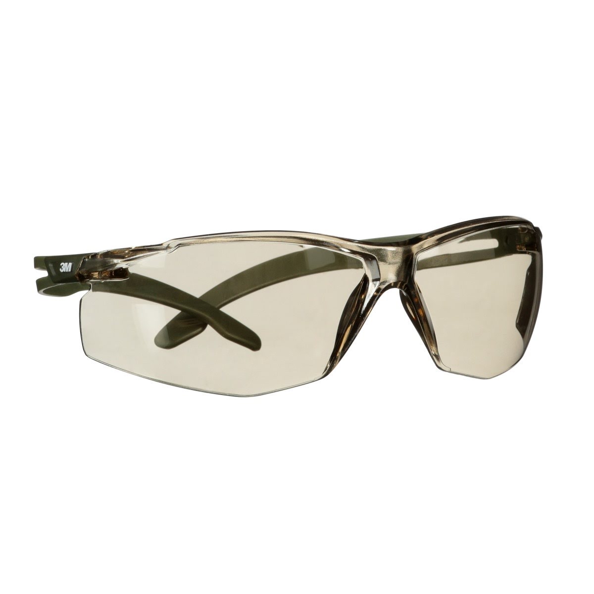 3M SecureFit 500 Series Safety Glasses, Scotchgard Anti Fog Coating, Anti Scratch, Light Brown Lens, Olive Frame, ANSI Z87.1-2020 (SF528SGAF-DGR) (7100239191) (20 Pack) - 3