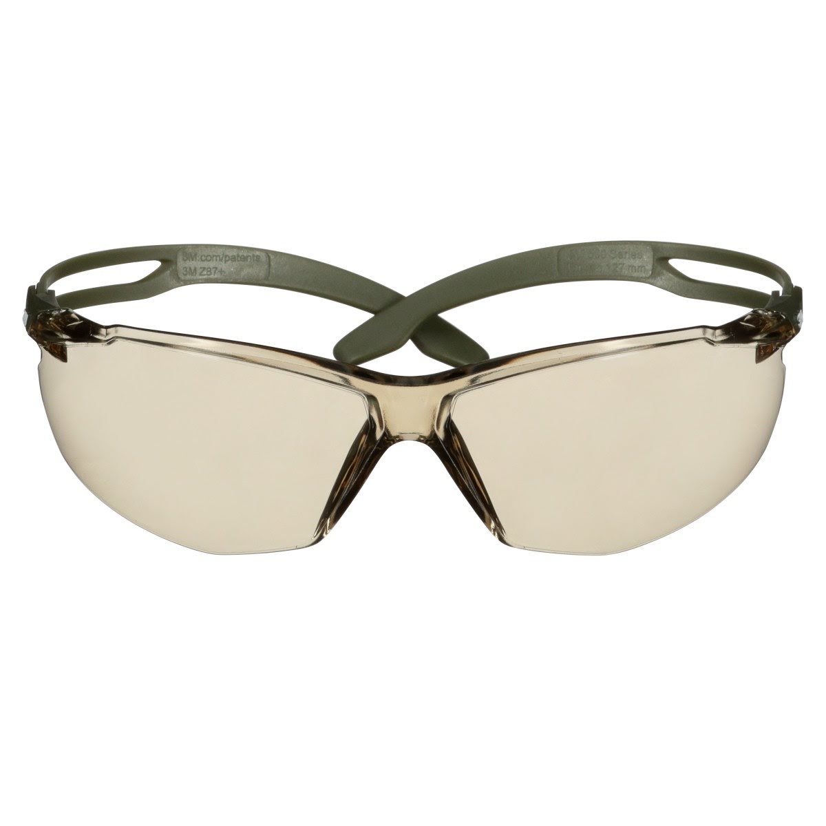3M SecureFit 500 Series Safety Glasses, Scotchgard Anti Fog Coating, Anti Scratch, Light Brown Lens, Olive Frame, ANSI Z87.1-2020 (SF528SGAF-DGR) (7100239191) (20 Pack) - 6