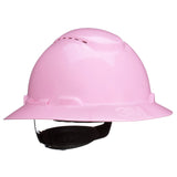 3M SecureFit Full Brim Hard Hat, Pink, Vented, 4-Point Pressure Diffusion Ratchet Suspension, with UVicator Sensor, Medium (H-813SFV-UV) (7100239746) (20 Pack)