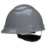 3M H-708SFV-UV SecureFit Grey Vented Cap Style Safety Helmet with Uvicator Sensor, 4-Point Pressure Diffusion Ratchet Suspension, ANSI Z89.1 (7100239990) (20 Pack)