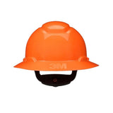 3M H-806SFR-UV SecureFit Full Brim Hard Hat, Orange, Non-Vented with Uvicator and 4-Point Ratchet Suspension (7100239992) (20 Pack)