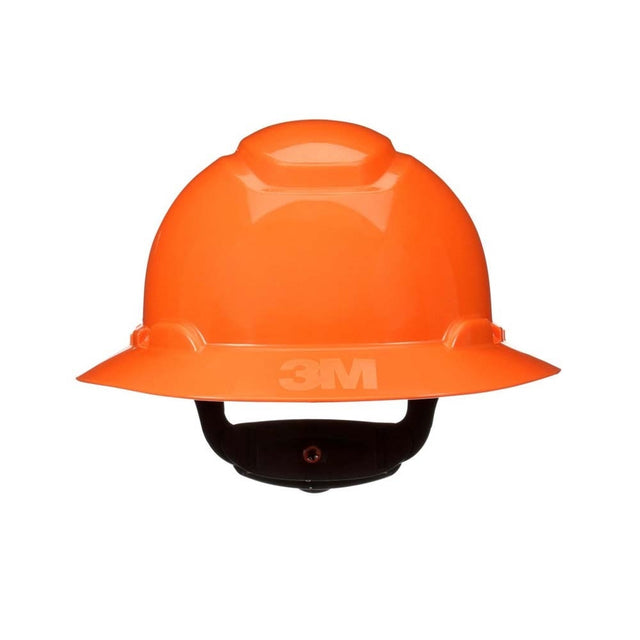 3M H-806SFR-UV SecureFit Full Brim Hard Hat, Orange, Non-Vented with Uvicator and 4-Point Ratchet Suspension (7100239992) (20 Pack)