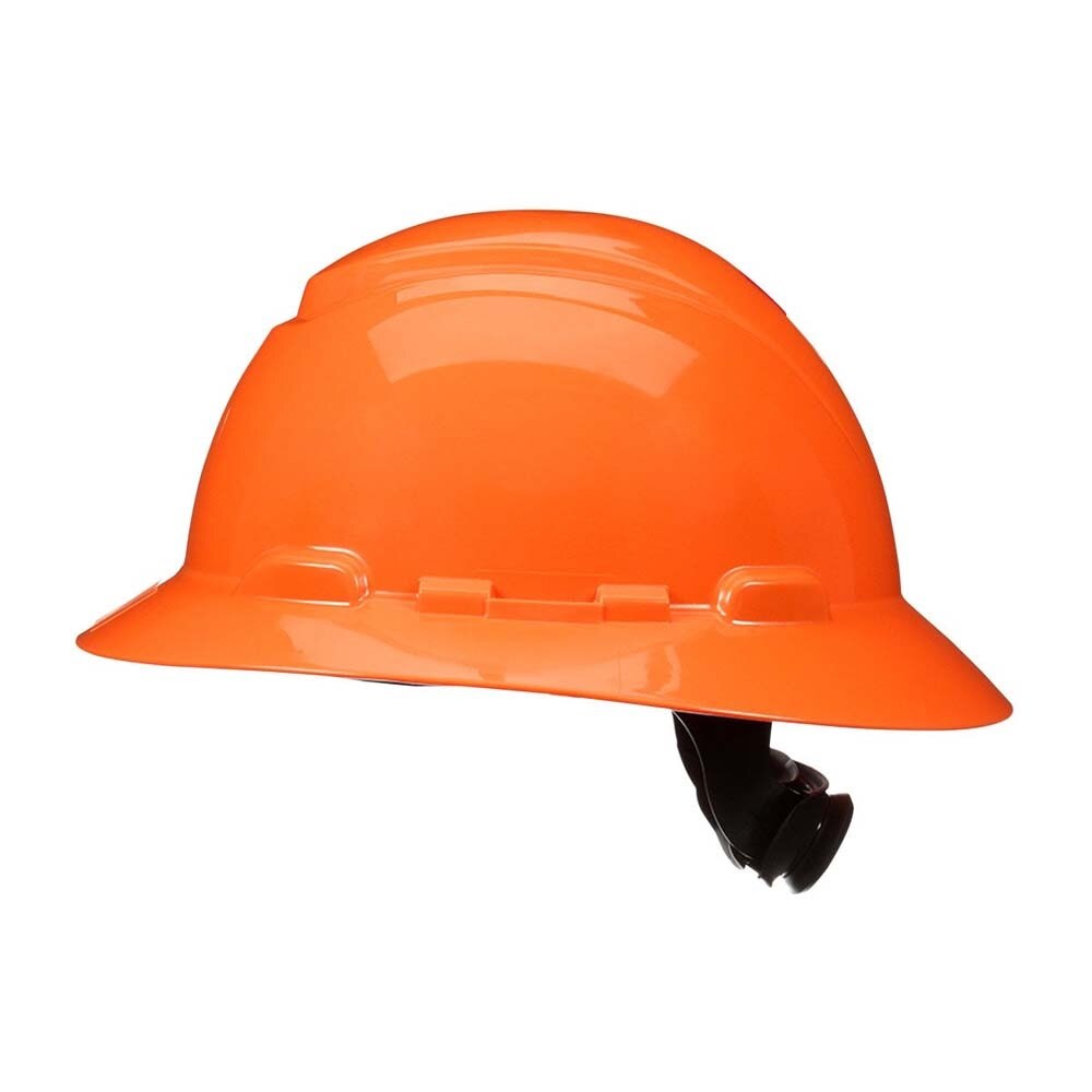 3M 7100239992 SecureFit H-806SFR-UV Full Brim Hard Hat, Orange, Non-Vented with Uvicator and 4-Point Ratchet Suspension - 4