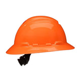 3M 7100239992 SecureFit H-806SFR-UV Full Brim Hard Hat, Orange, Non-Vented with Uvicator and 4-Point Ratchet Suspension - 5