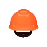 3M 7100239999 SecureFit H-707SFR-UV Hi-Vis Orange Non-Vented Cap Style Hard Hat with Uvicator and 4-Point Ratchet Suspension - 4
