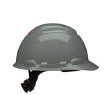3M H-708SFR-UV SecureFit Non-Vented Cap Style Hard Hat, Gray, Uvicator Sensor, 4-Point Ratchet Suspension, ANSI Z89.1 (7100240000) (20 Pack) - 3
