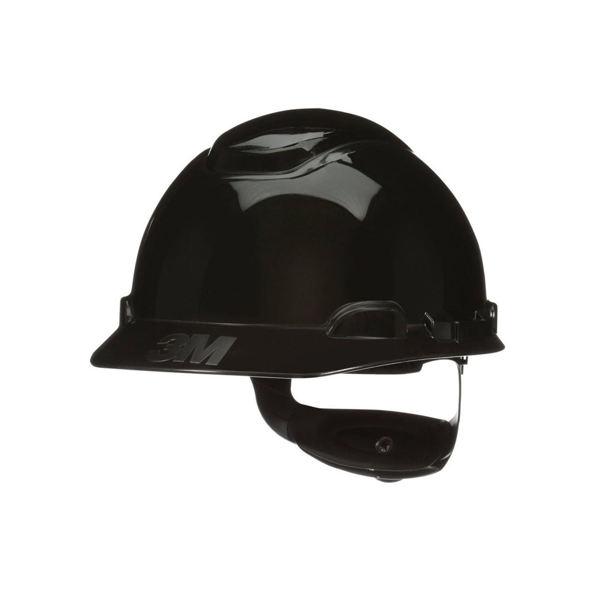 3M H-712SFR-UV SecureFit Black Non-Vented Cap Style Safety Helmet with Uvicator Sensor, 4-Point Pressure Diffusion Ratchet Suspension, ANSI Z89.1 (H-712SFR-UV) (7100240001) (20 Pack) - 3