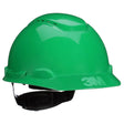 3M H-704SFV-UV SecureFit Green Vented Cap Style Safety Helmet with Uvicator Sensor, 4-Point Pressure Diffusion Ratchet Suspension, ANSI Z89.1 (7100240003) (20 Pack)
