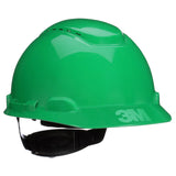 3M H-704SFV-UV SecureFit Green Vented Cap Style Safety Helmet with Uvicator Sensor, 4-Point Pressure Diffusion Ratchet Suspension, ANSI Z89.1 (7100240003) (20 Pack)