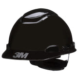 3M H-712SFV-UV SecureFit Hard Hat, Black, Vented Cap Style Safety Helmet with Uvicator Sensor, 4-Point Pressure Diffusion Ratchet Suspension, ANSI Z89.1, Medium (7100240011) (20 Pack)