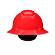 3M H-805SFR-UV SecureFit Full Brim Hard Hat, Red, Non-Vented with Uvicator Sensor and 4-Point Ratchet Suspension (7100240013)