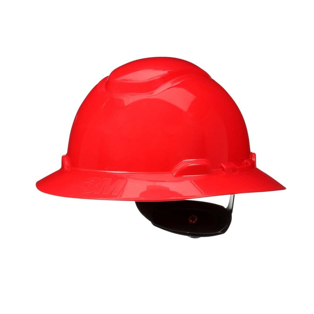 3M 7100240013 SecureFit H-805SFR-UV Full Brim Hard Hat, Red, Non-Vented with Uvicator Sensor and 4-Point Ratchet Suspension - 5