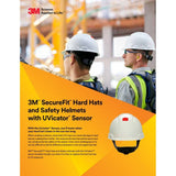 3M H-805SFR-UV SecureFit Full Brim Hard Hat, Red, Non-Vented with Uvicator Sensor and 4-Point Ratchet Suspension (7100240013) - 8