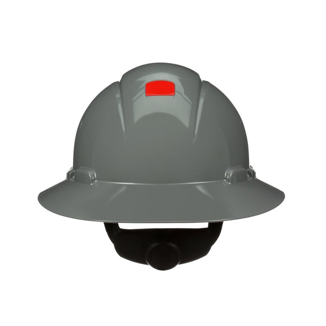 3M SecureFit Full Brim Hard Hat, Grey, Non-Vented, 4-Point Pressure Diffusion Ratchet Suspension, with UVicator Sensor, ANSI Z89.1 (H-808SFR-UV) (7100240025) (20 Pack)