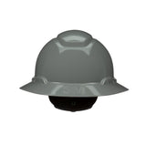 3M SecureFit Full Brim Hard Hat, Grey, Non-Vented, 4-Point Pressure Diffusion Ratchet Suspension, with UVicator Sensor, ANSI Z89.1 (H-808SFR-UV) (7100240025) (20 Pack) - 2