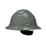3M SecureFit Full Brim Hard Hat, Grey, Non-Vented, 4-Point Pressure Diffusion Ratchet Suspension, with UVicator Sensor, ANSI Z89.1 (H-808SFR-UV) (7100240025) (20 Pack) - 3