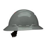 3M SecureFit Full Brim Hard Hat, Grey, Non-Vented, 4-Point Pressure Diffusion Ratchet Suspension, with UVicator Sensor, ANSI Z89.1 (H-808SFR-UV) (7100240025) (20 Pack) - 5