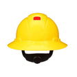 3M H-802SFR-UV SecureFit Full Brim Hard Hat, Yellow, Non-Vented, 4-Point Pressure Diffusion Ratchet Suspension, with UVicator Sensor (7100240029) (20 Pack)