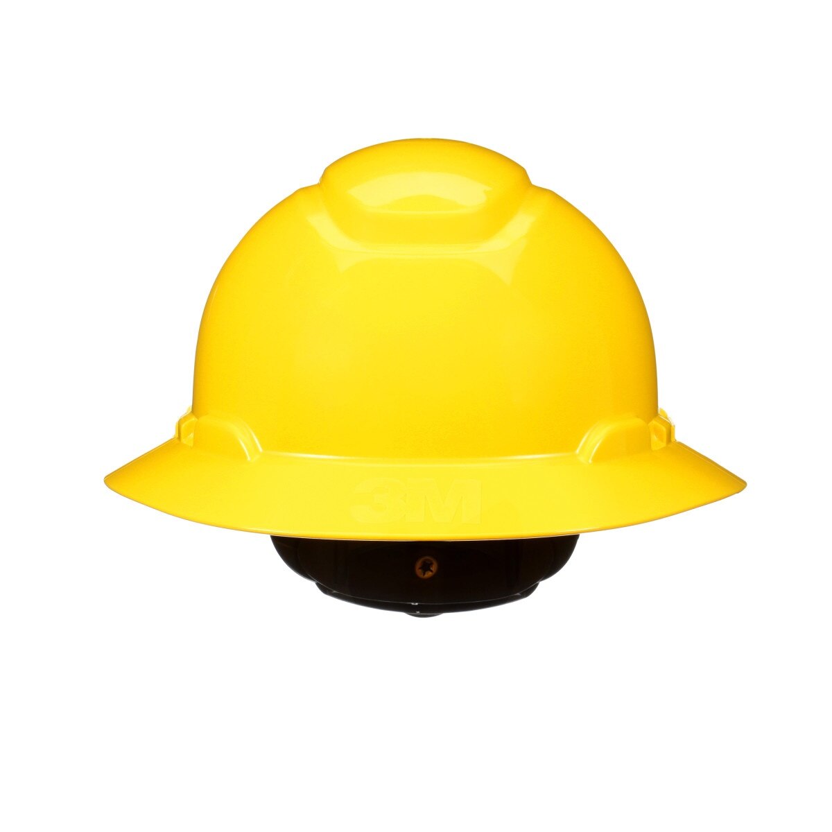 3M H-802SFR-UV SecureFit Full Brim Hard Hat, Yellow, Non-Vented, 4-Point Pressure Diffusion Ratchet Suspension, with UVicator Sensor (7100240029) (20 Pack) - 2
