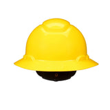 3M H-802SFR-UV SecureFit Full Brim Hard Hat, Yellow, Non-Vented, 4-Point Pressure Diffusion Ratchet Suspension, with UVicator Sensor (7100240029) (20 Pack) - 2